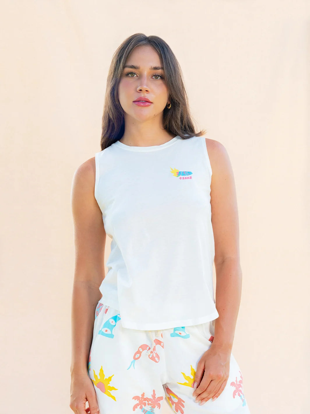 4 Square Element Women Singlet White