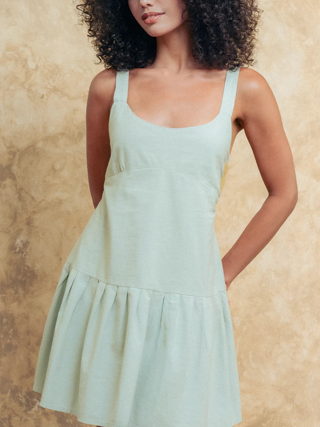 Waterfall Dress Sage