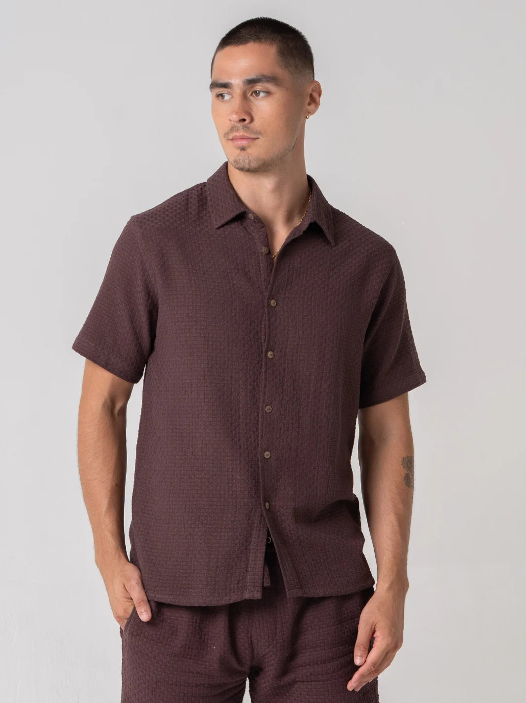 Left Field Shirt Maroon