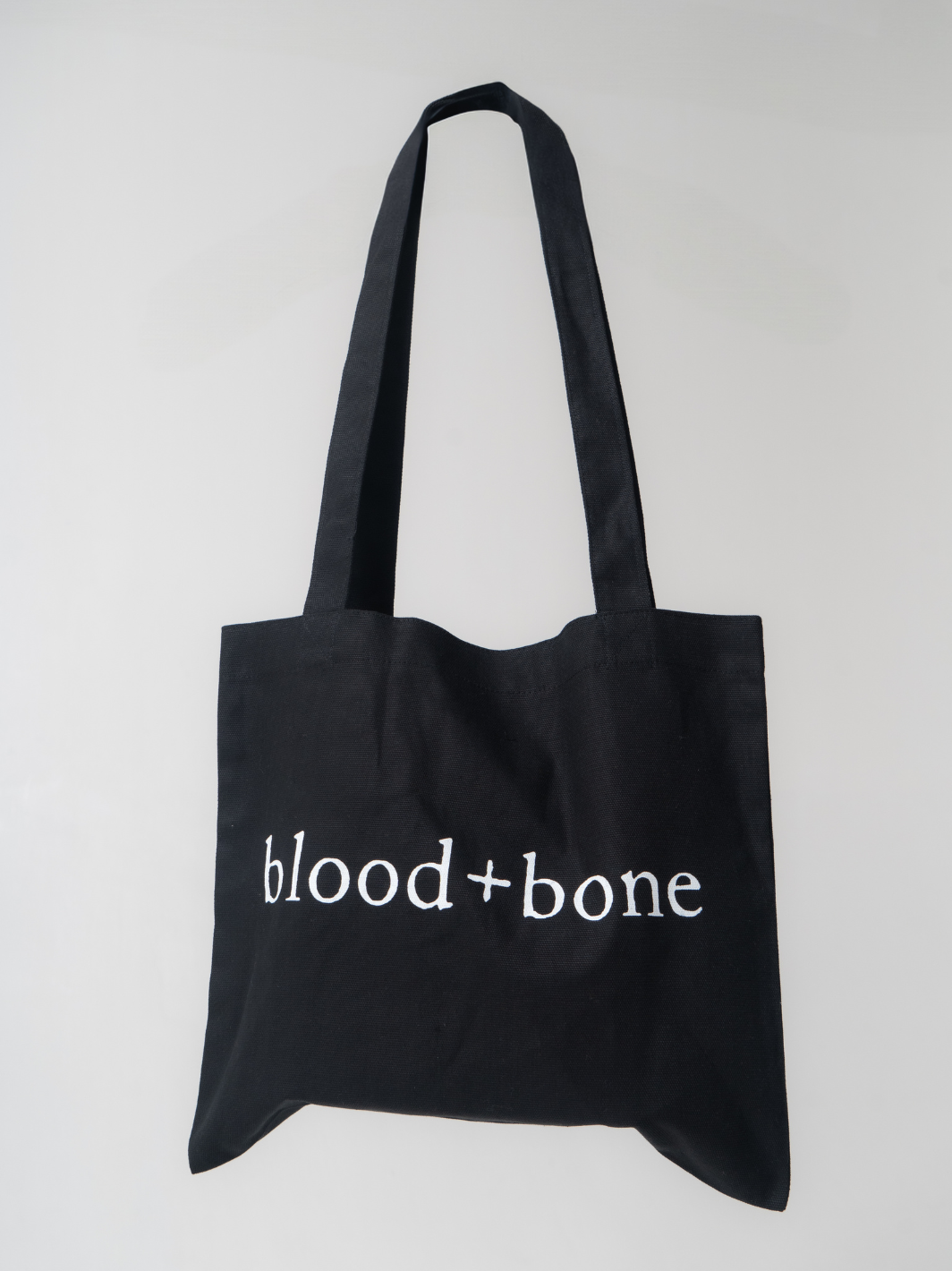 Blood+Bone Tote Bag Black White Logo