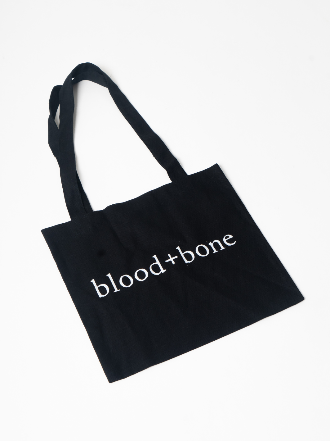 Blood+Bone Tote Bag Black White Logo