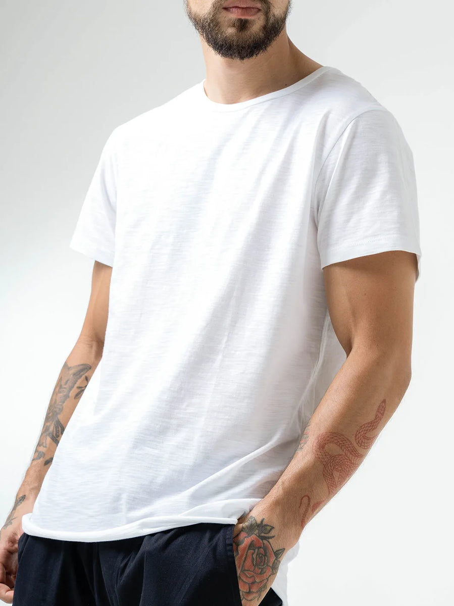 Dust Tee White – Men’s Cotton Slub Textured T-Shirt | Blood+Bone Bali ...
