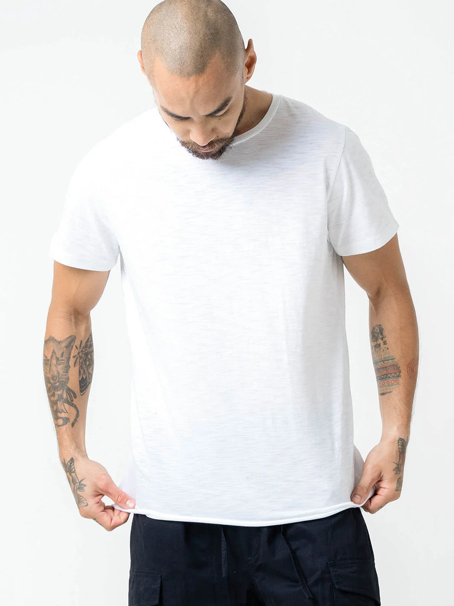 Dust Tee White – Men’s Cotton Slub Textured T-Shirt | Blood+Bone Bali ...