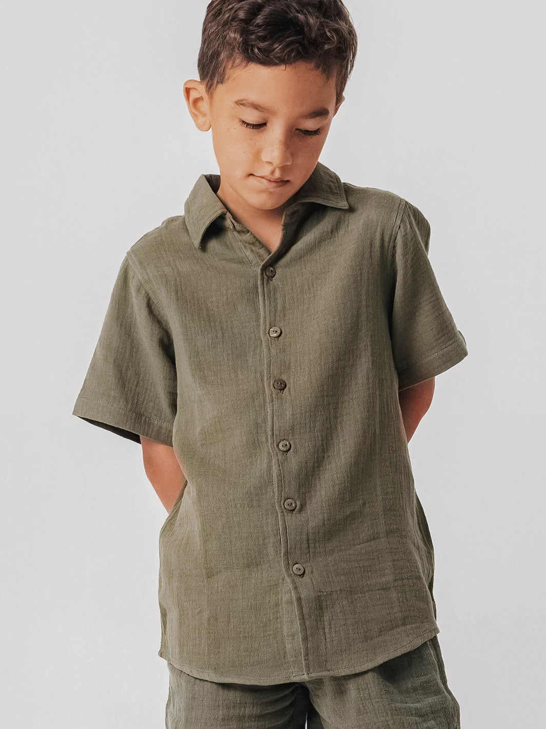 Little Boy Shirt Khaki