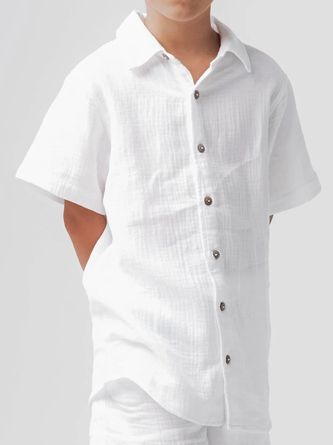 Little Boy Shirt White
