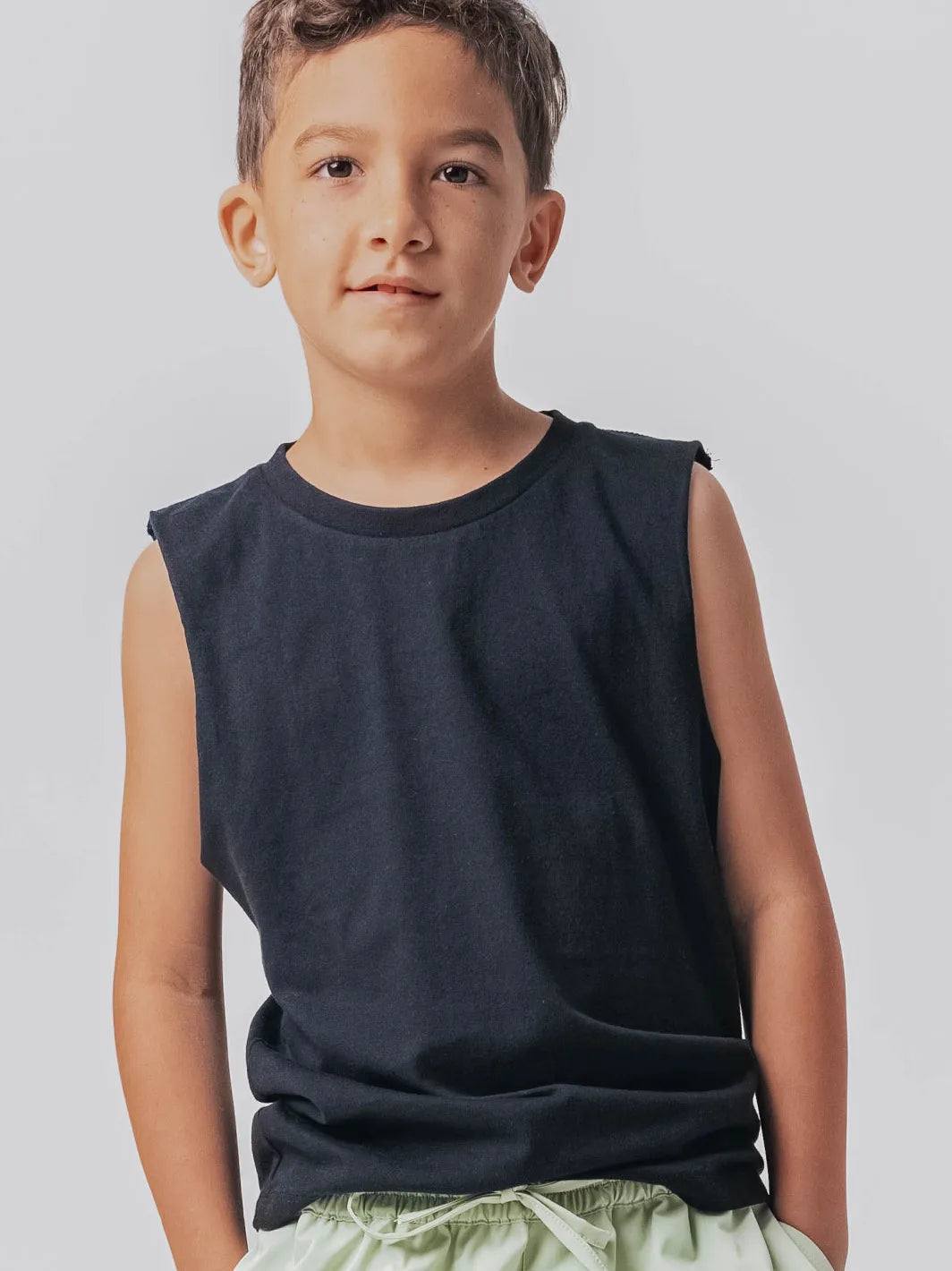 Rainbow Palms Muscle Tee Black