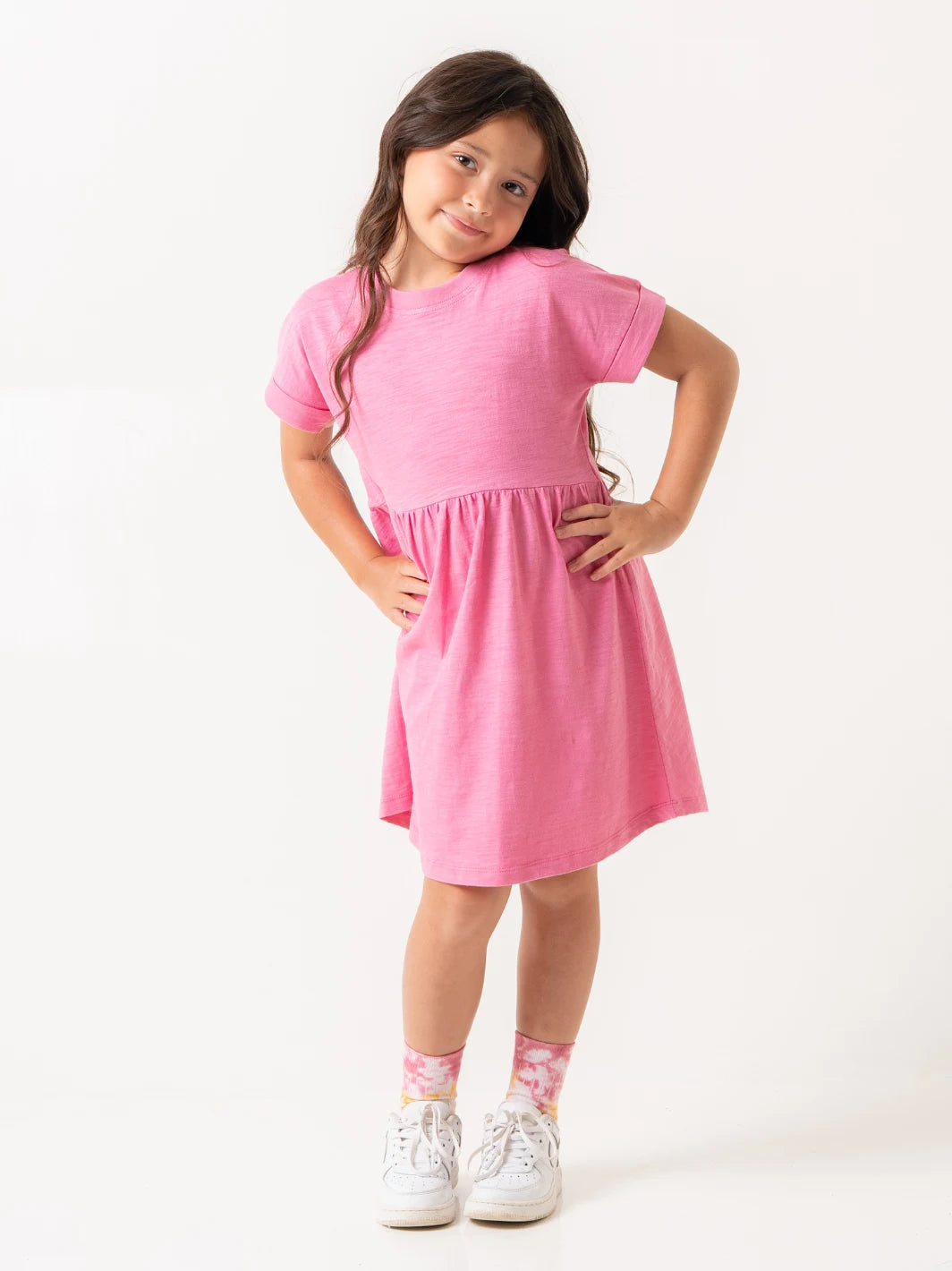 Scramble Dress Washed Pink