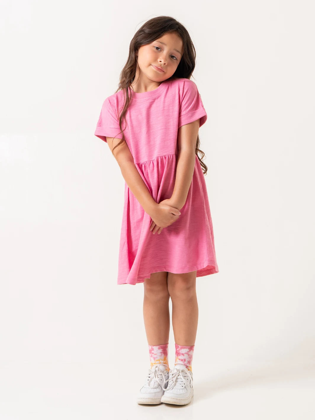 Scramble Dress Washed Pink