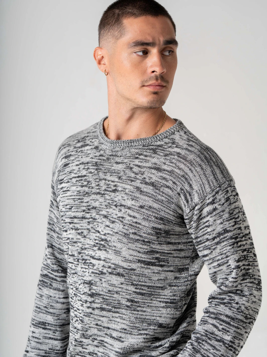 Snake Eyes Sweater Grey Marle