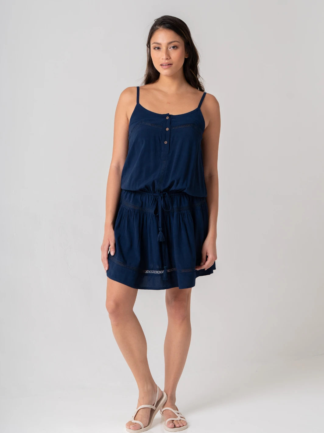 Spray Dress Navy