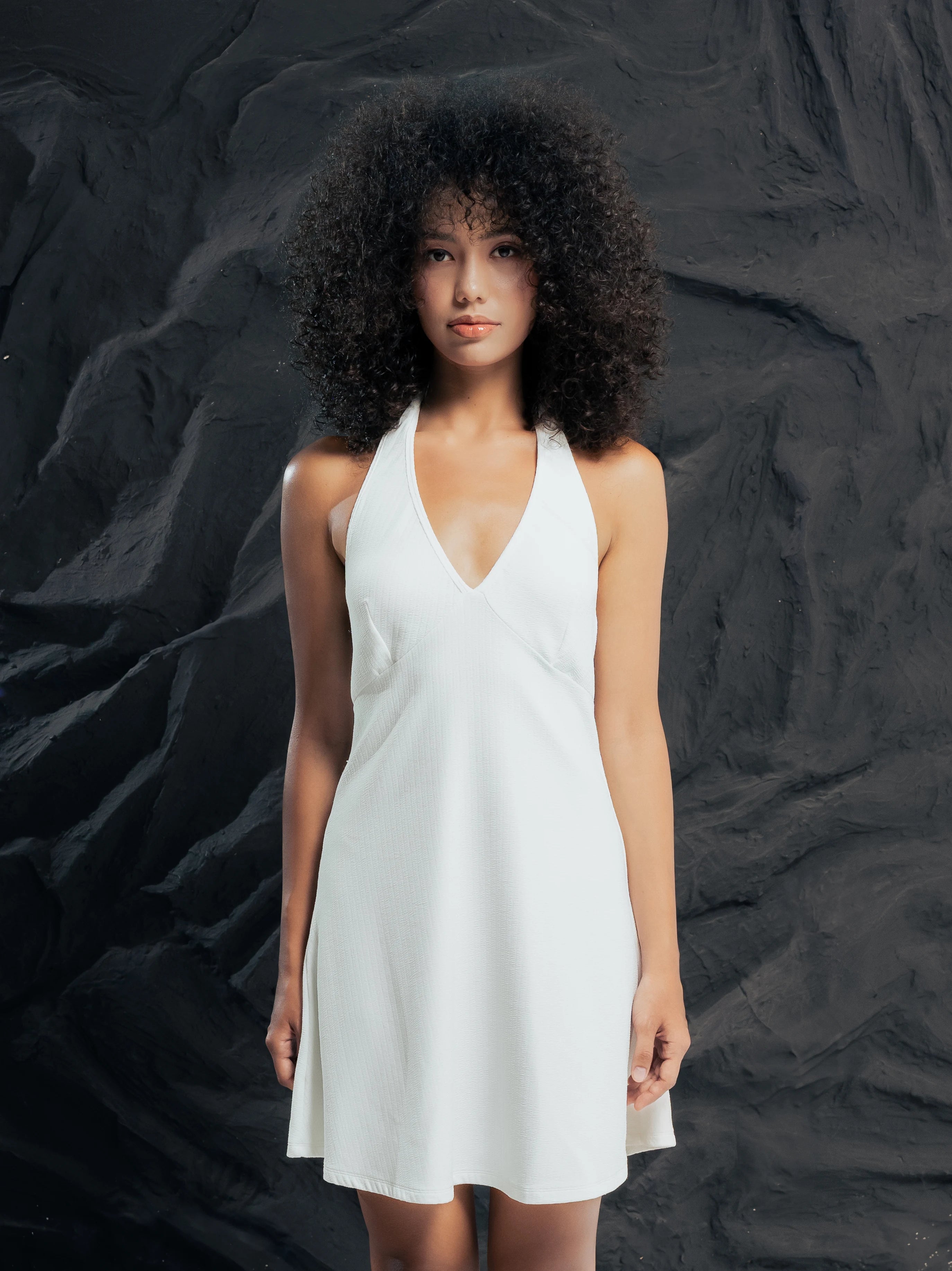 Painted Shells Dress White