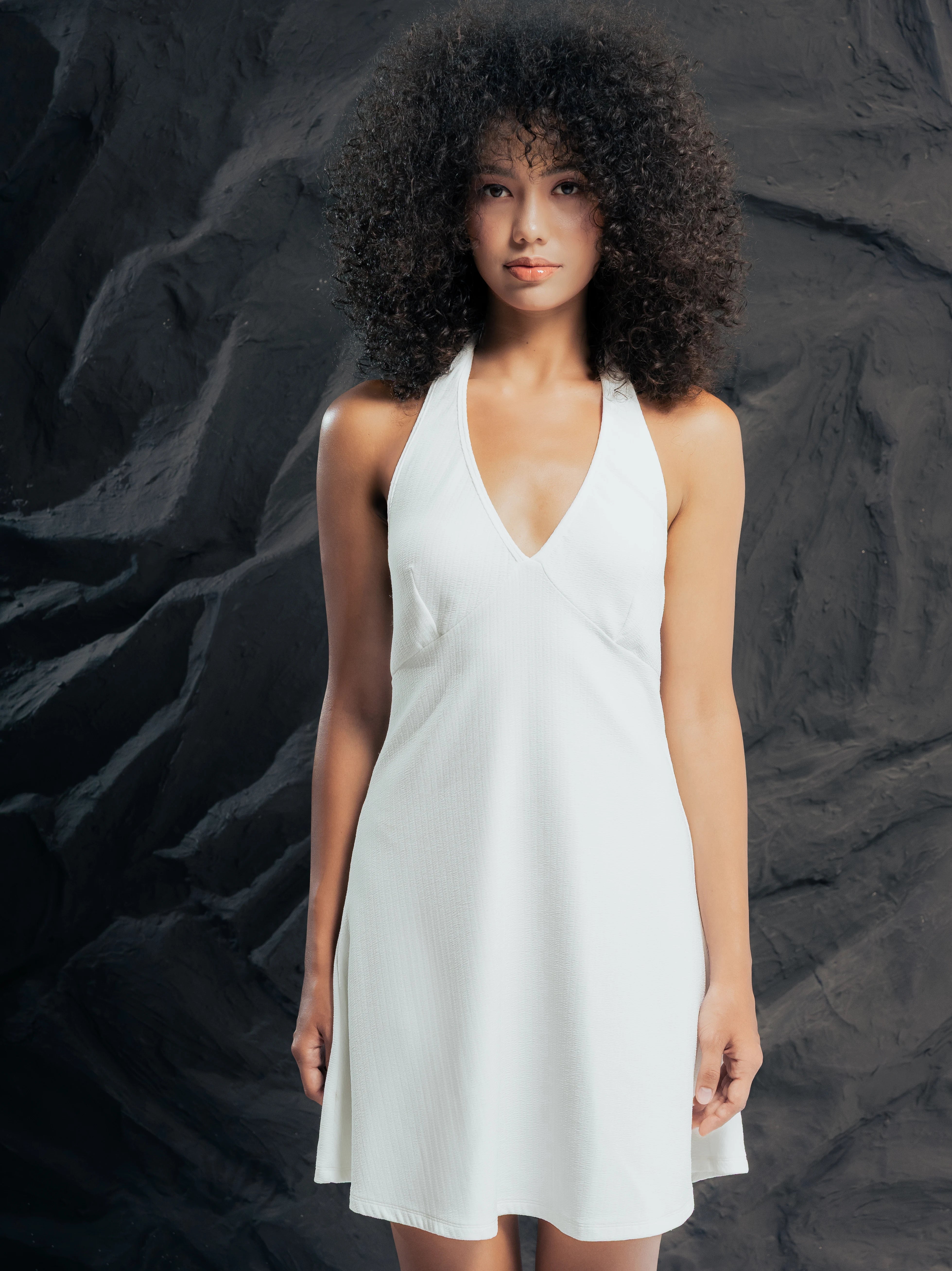 Painted Shells Dress White