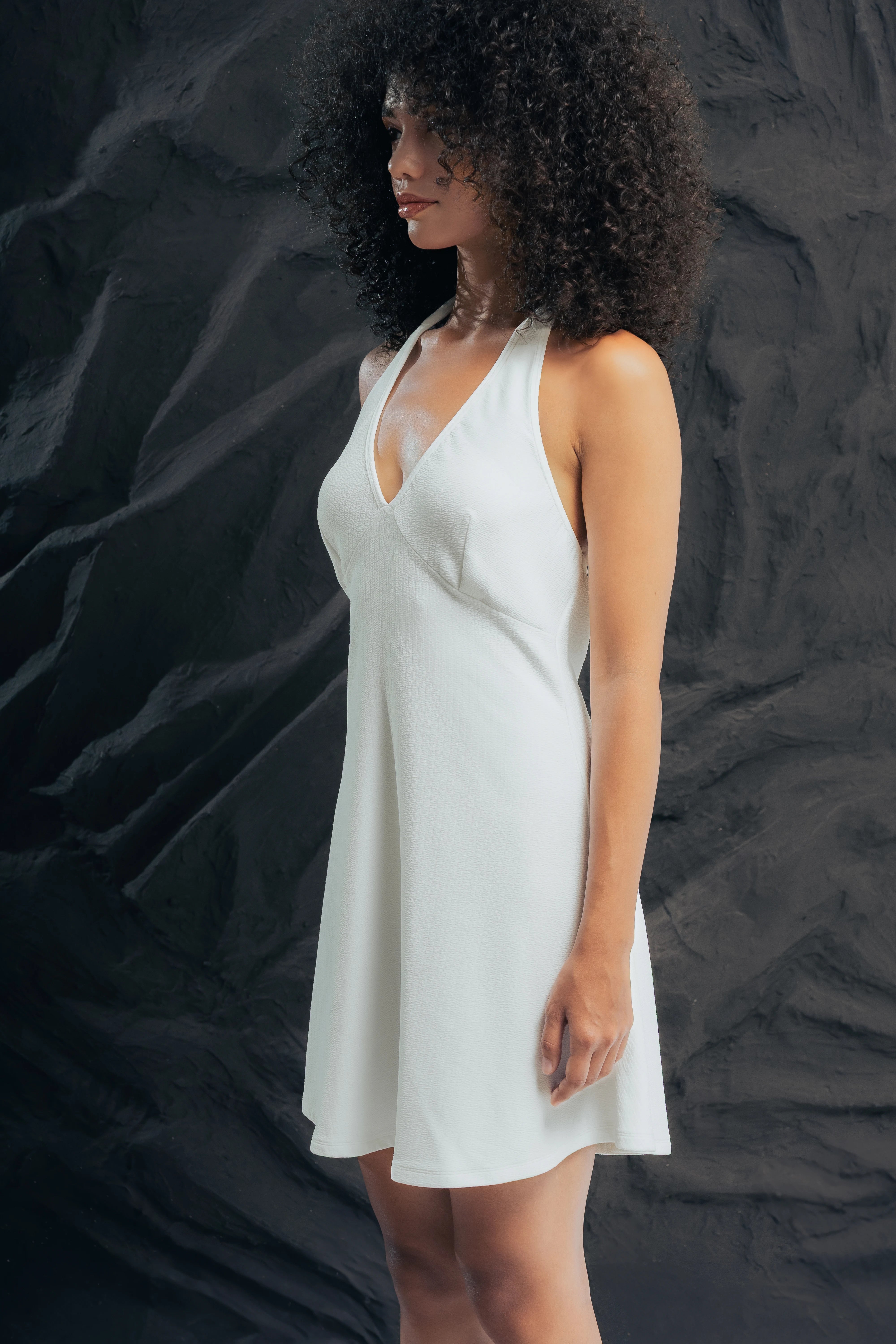 Painted Shells Dress White
