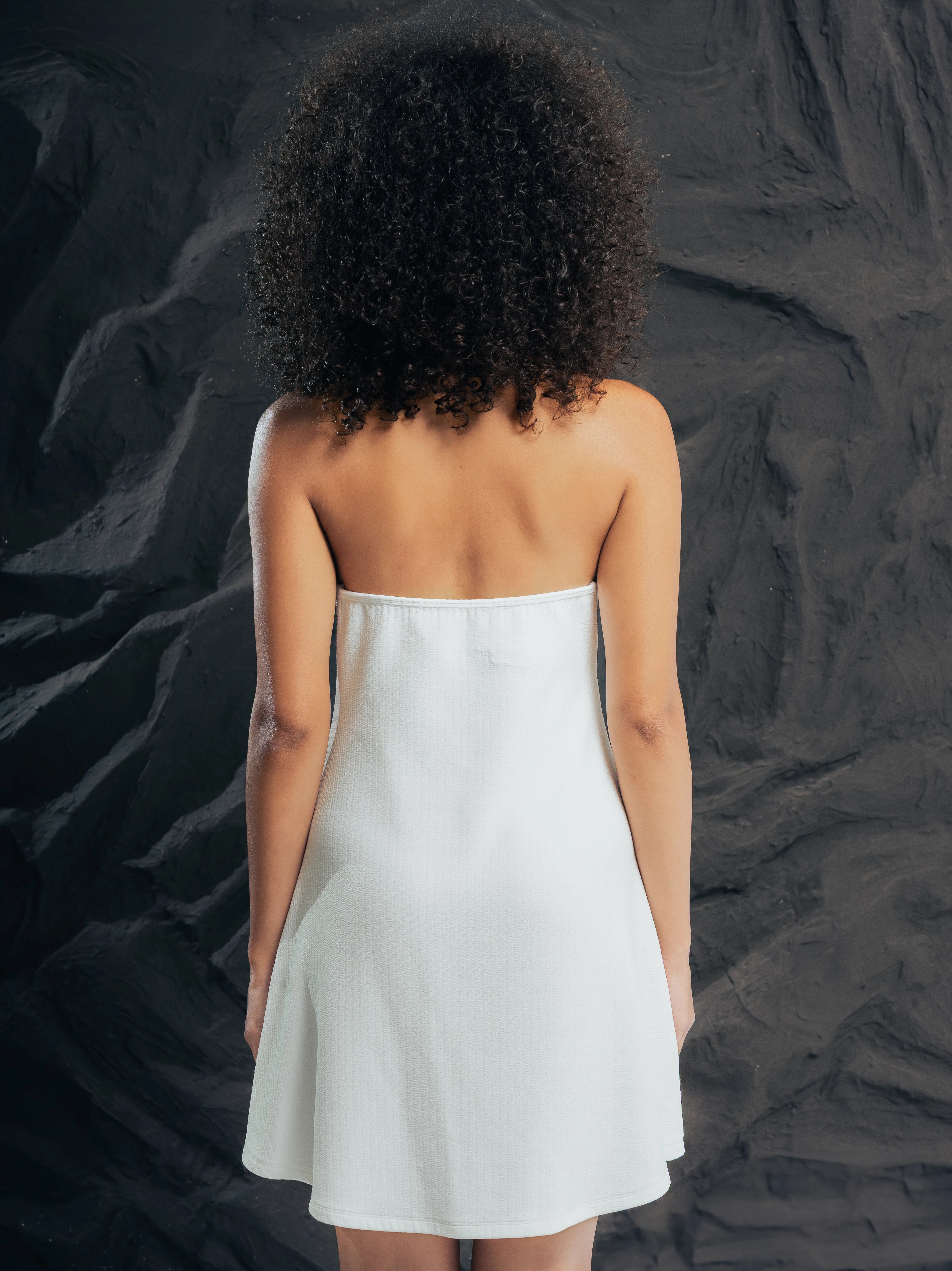 Painted Shells Dress White