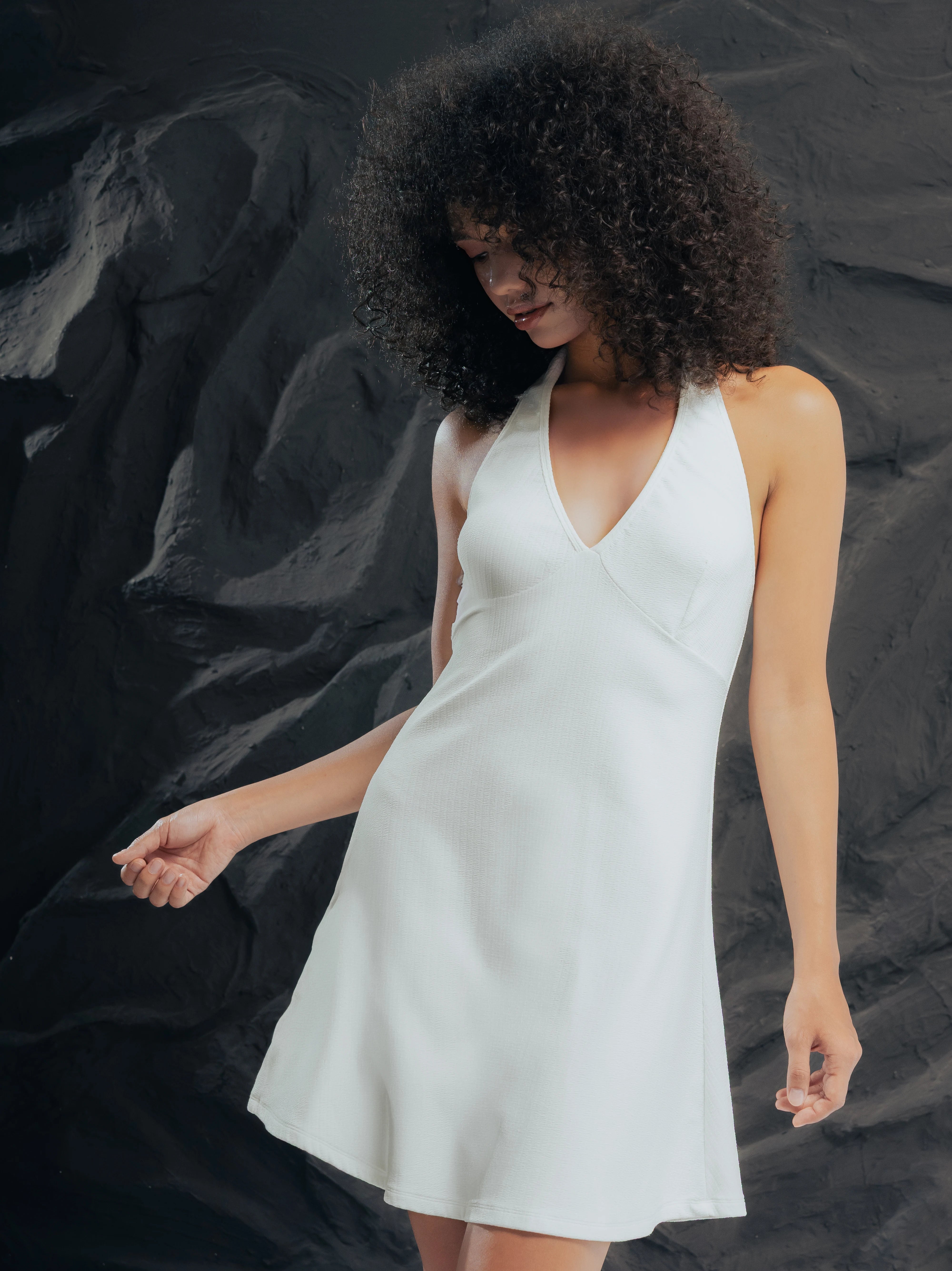 Painted Shells Dress White