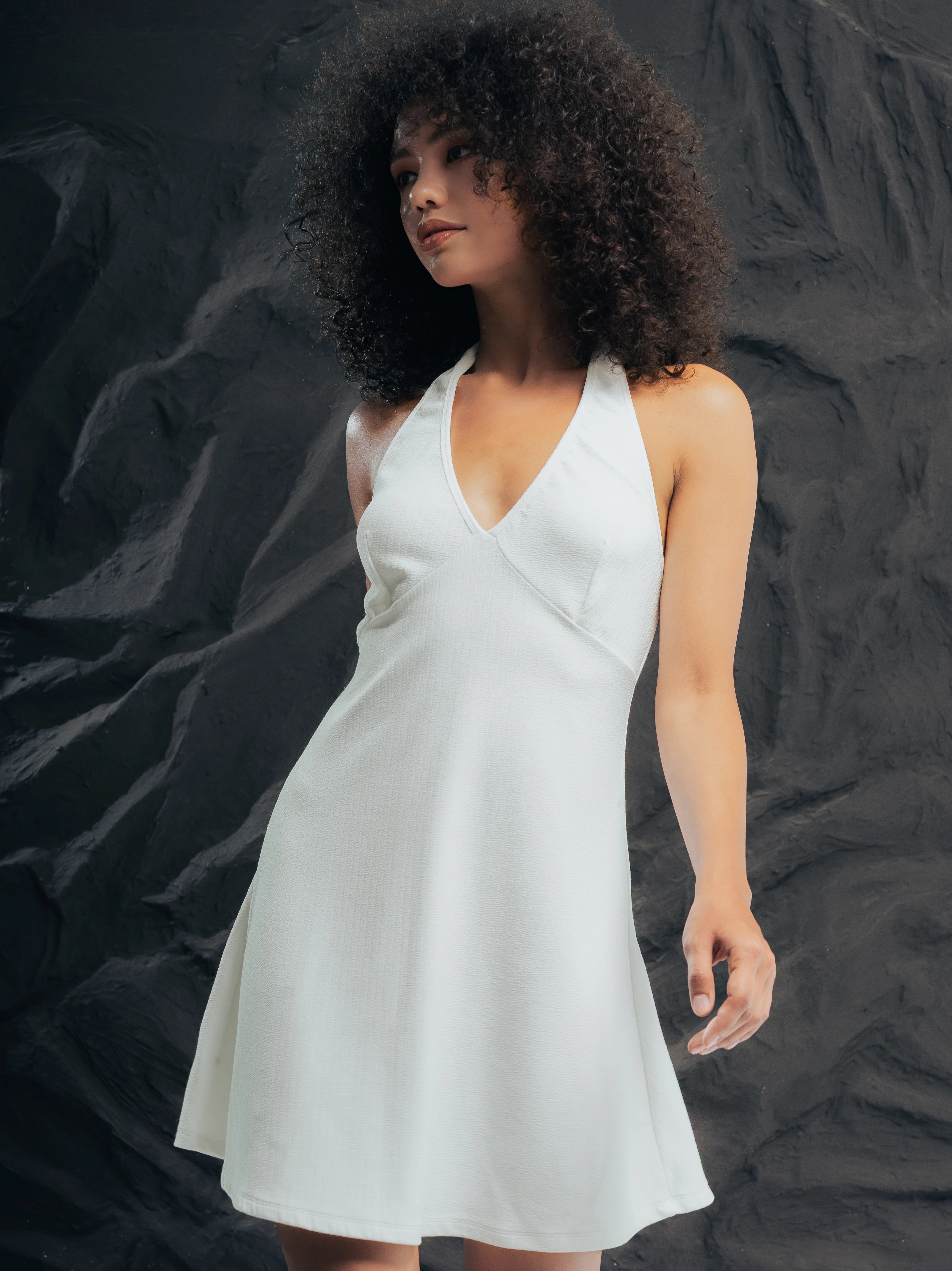 Painted Shells Dress White