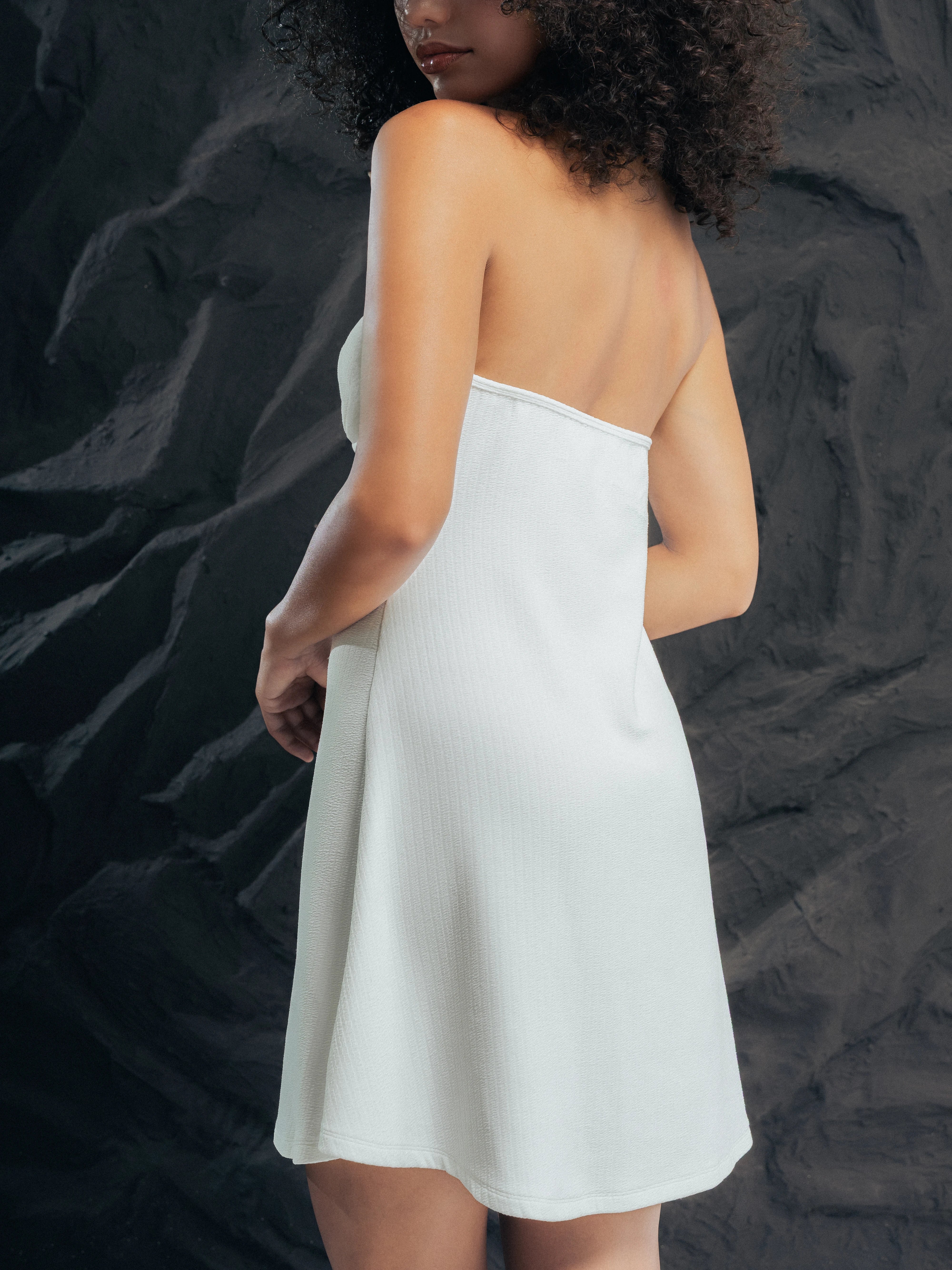 Painted Shells Dress White