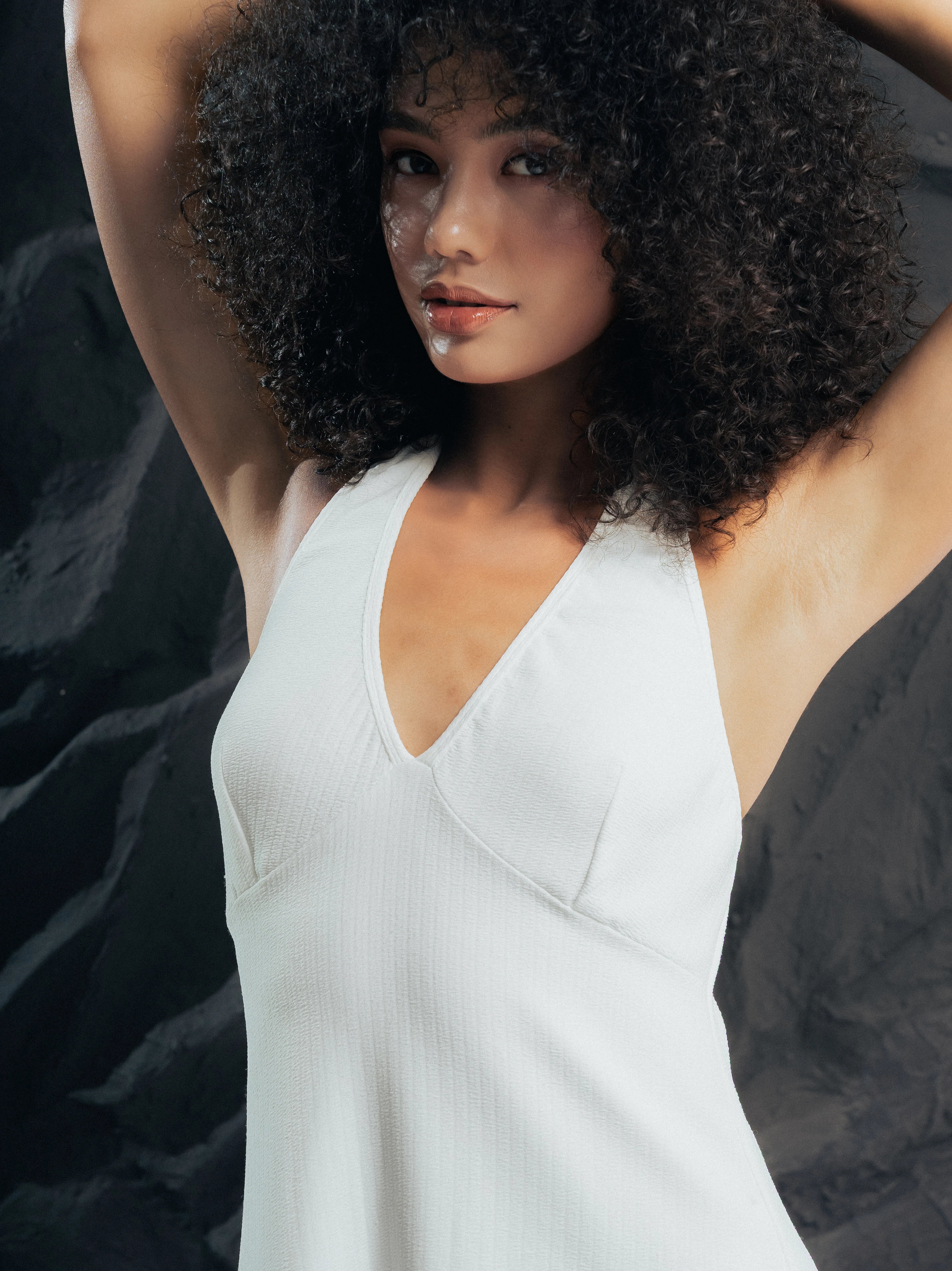 Painted Shells Dress White