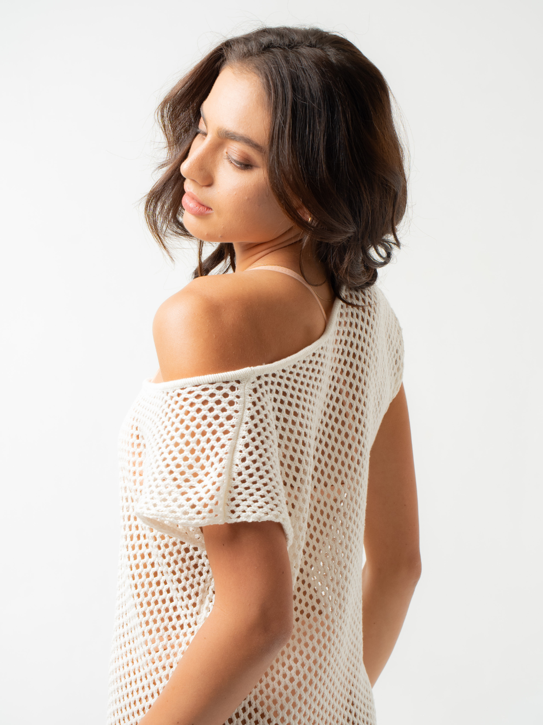 Tropic Dress Off White