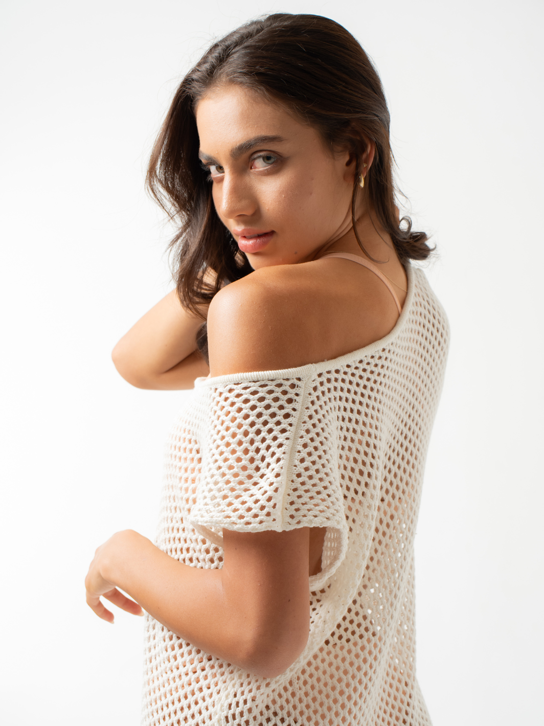 Tropic Dress Off White