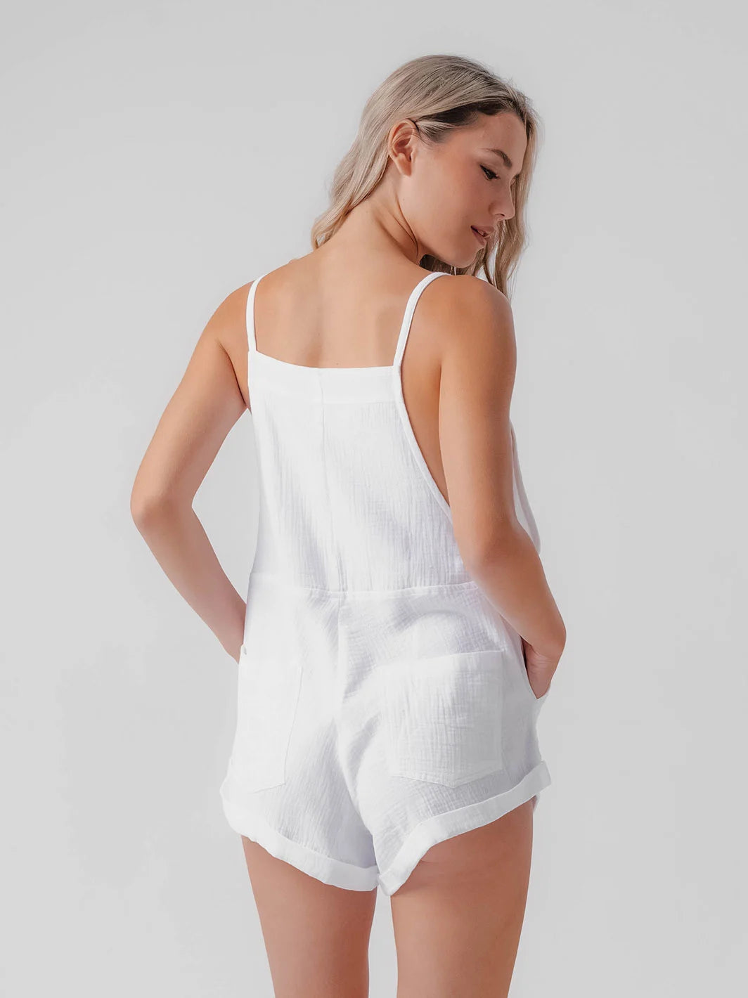 Lay Low Playsuit White