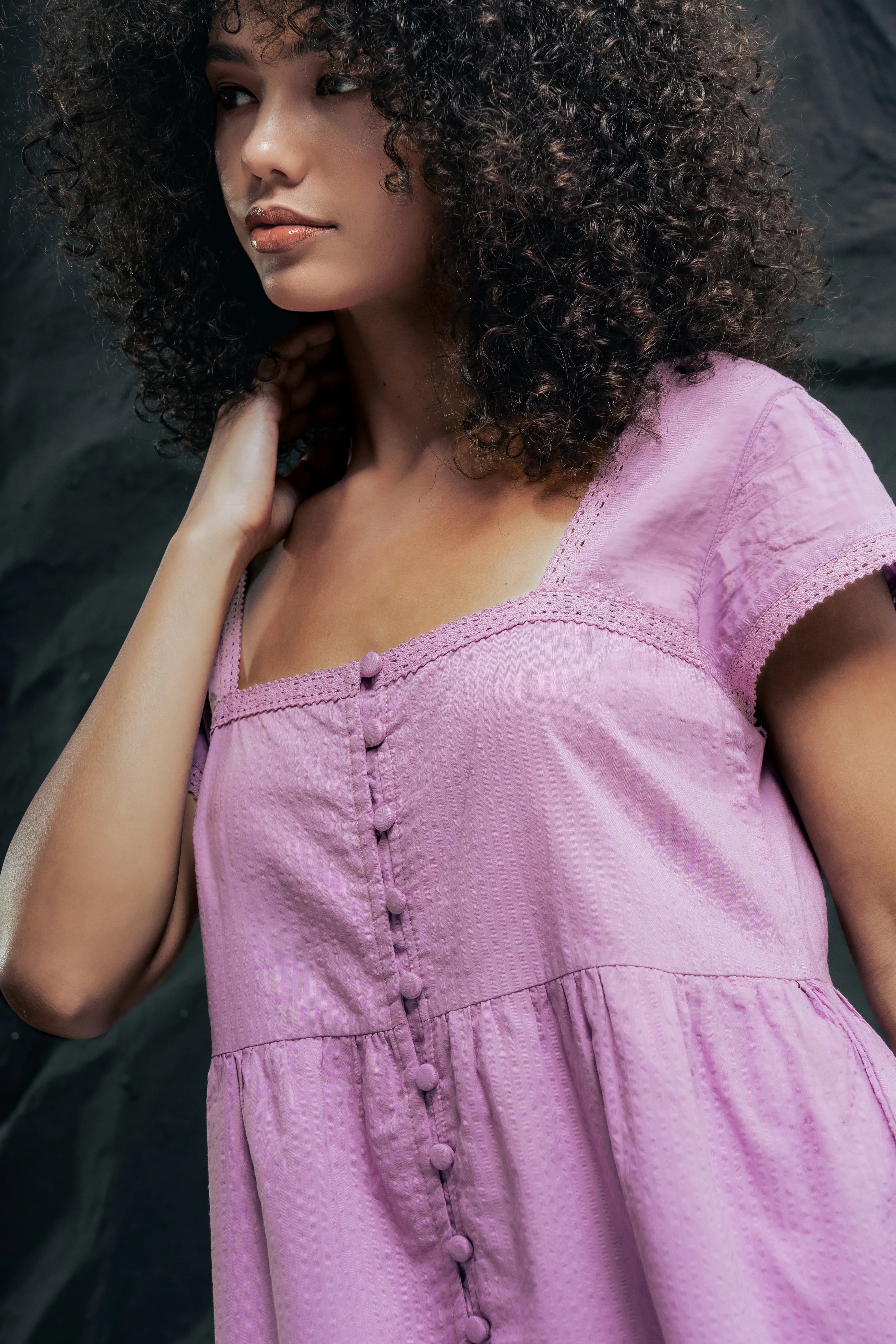 Crystal Sharks Dress Lavender