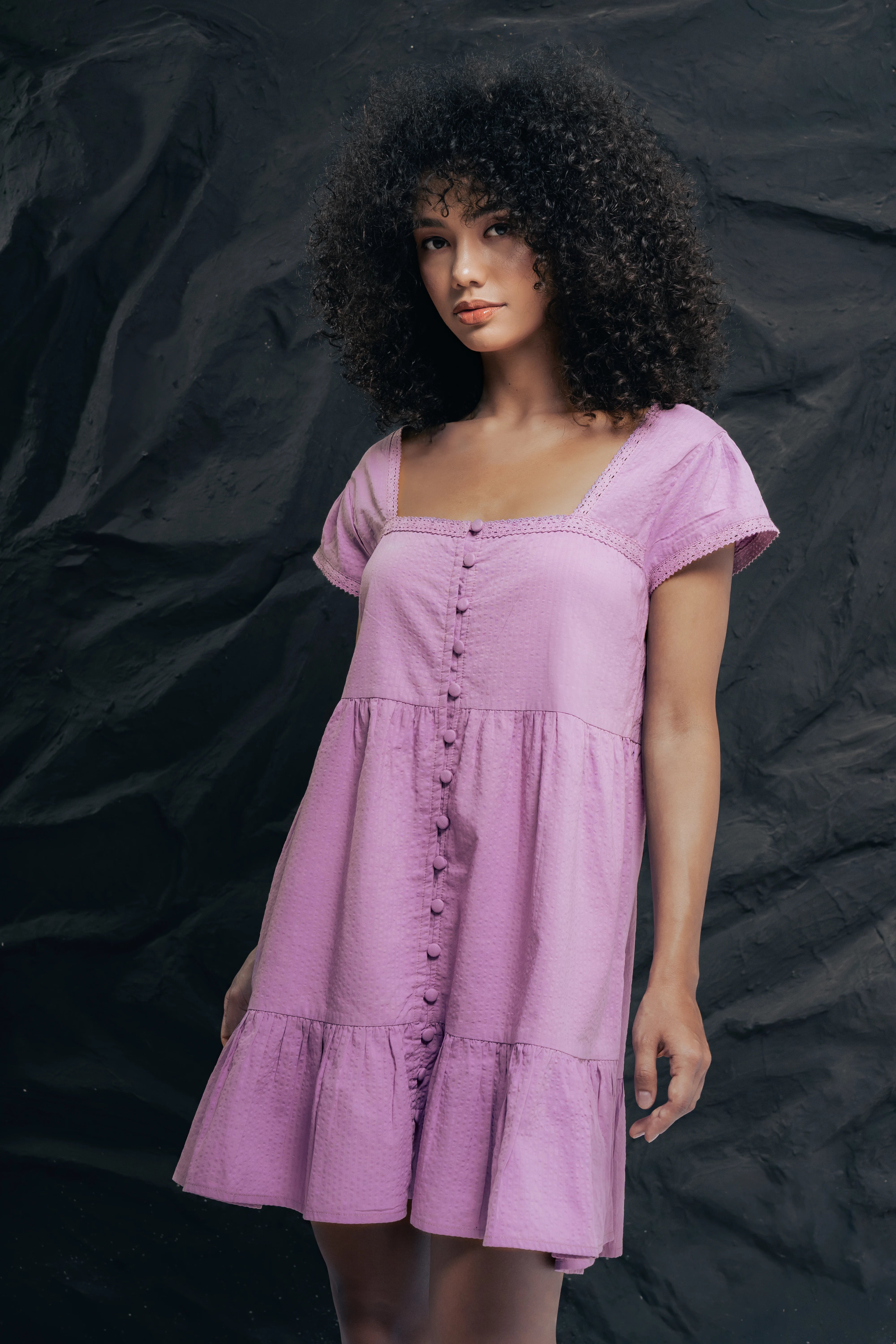 Crystal Sharks Dress Lavender