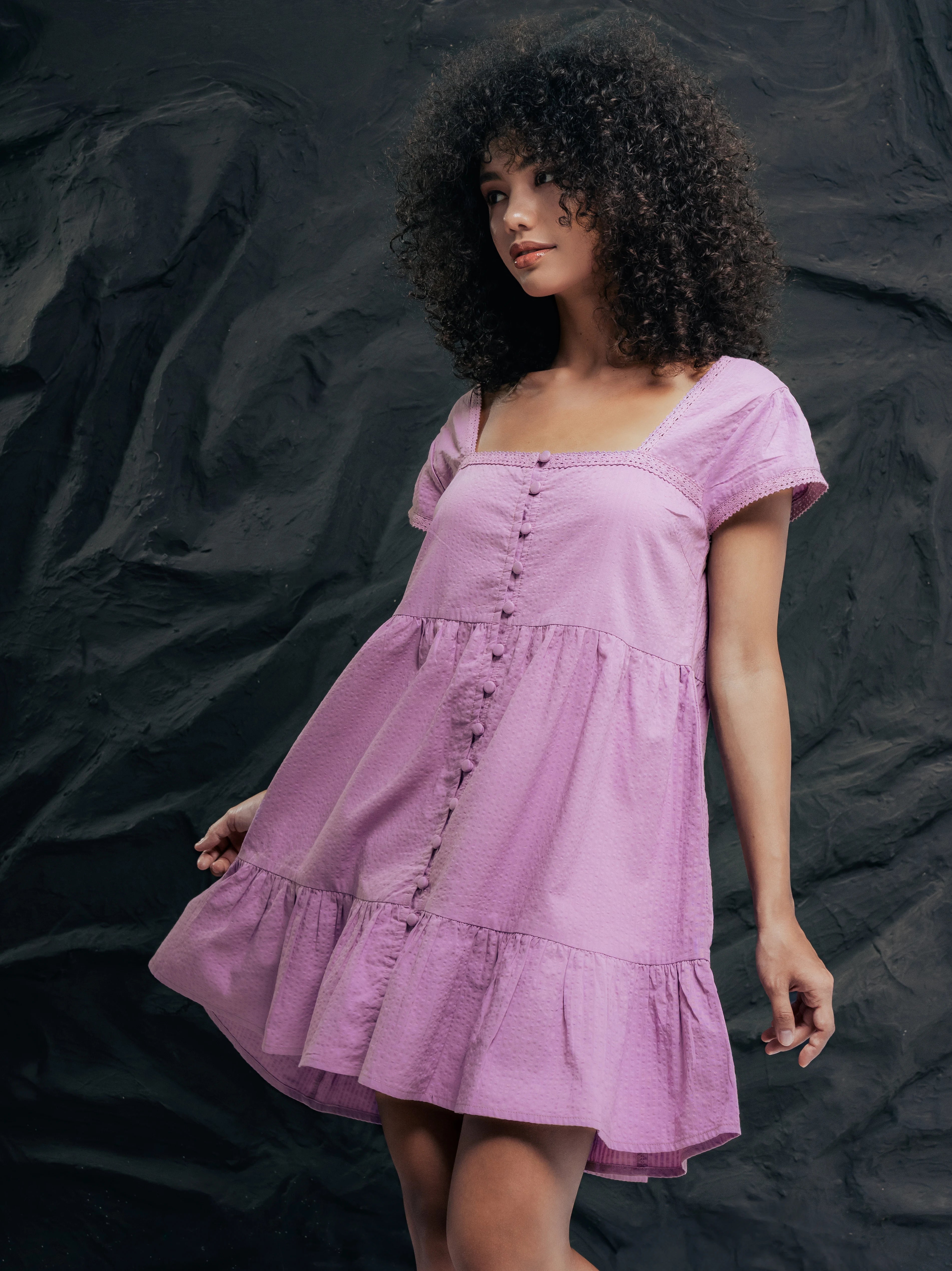 Crystal Sharks Dress Lavender