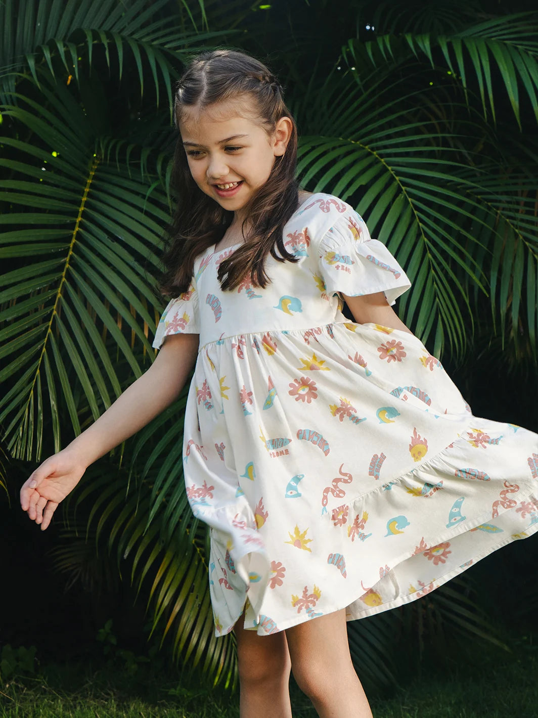 Little Elements Dress Off White