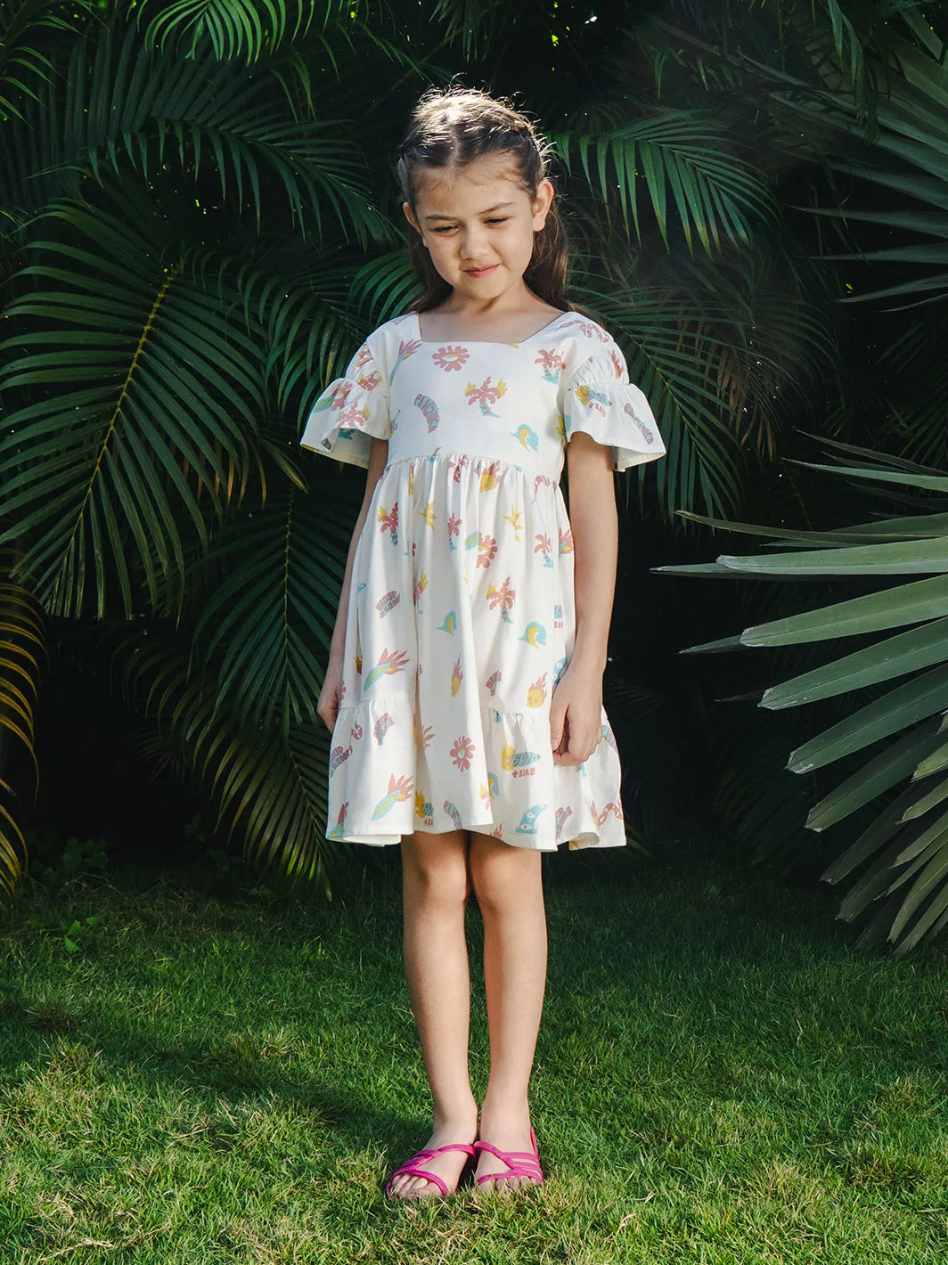 Little Elements Dress Off White