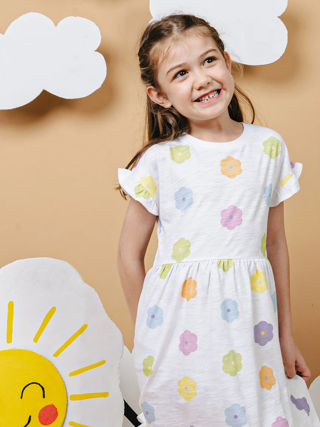 Rainbow Flower Dress Multi