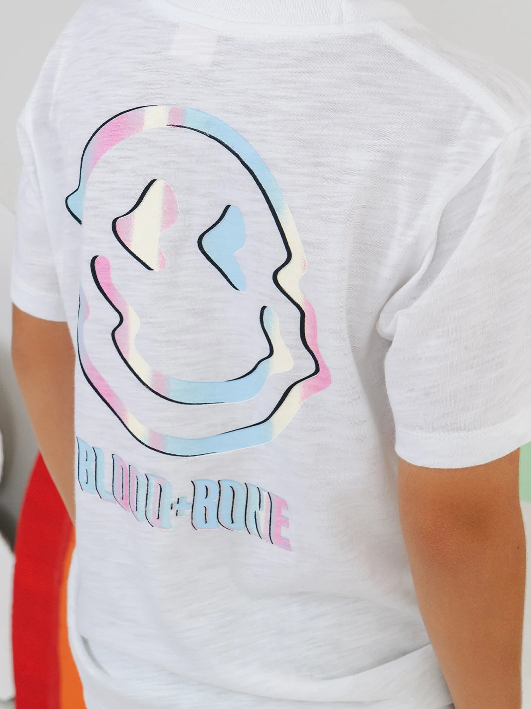 Rainbow Smiley Tee White