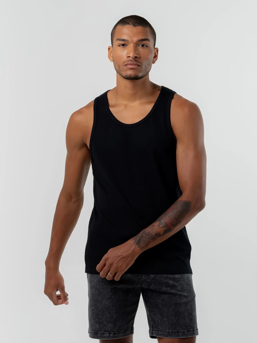Ripcord Singlet Black