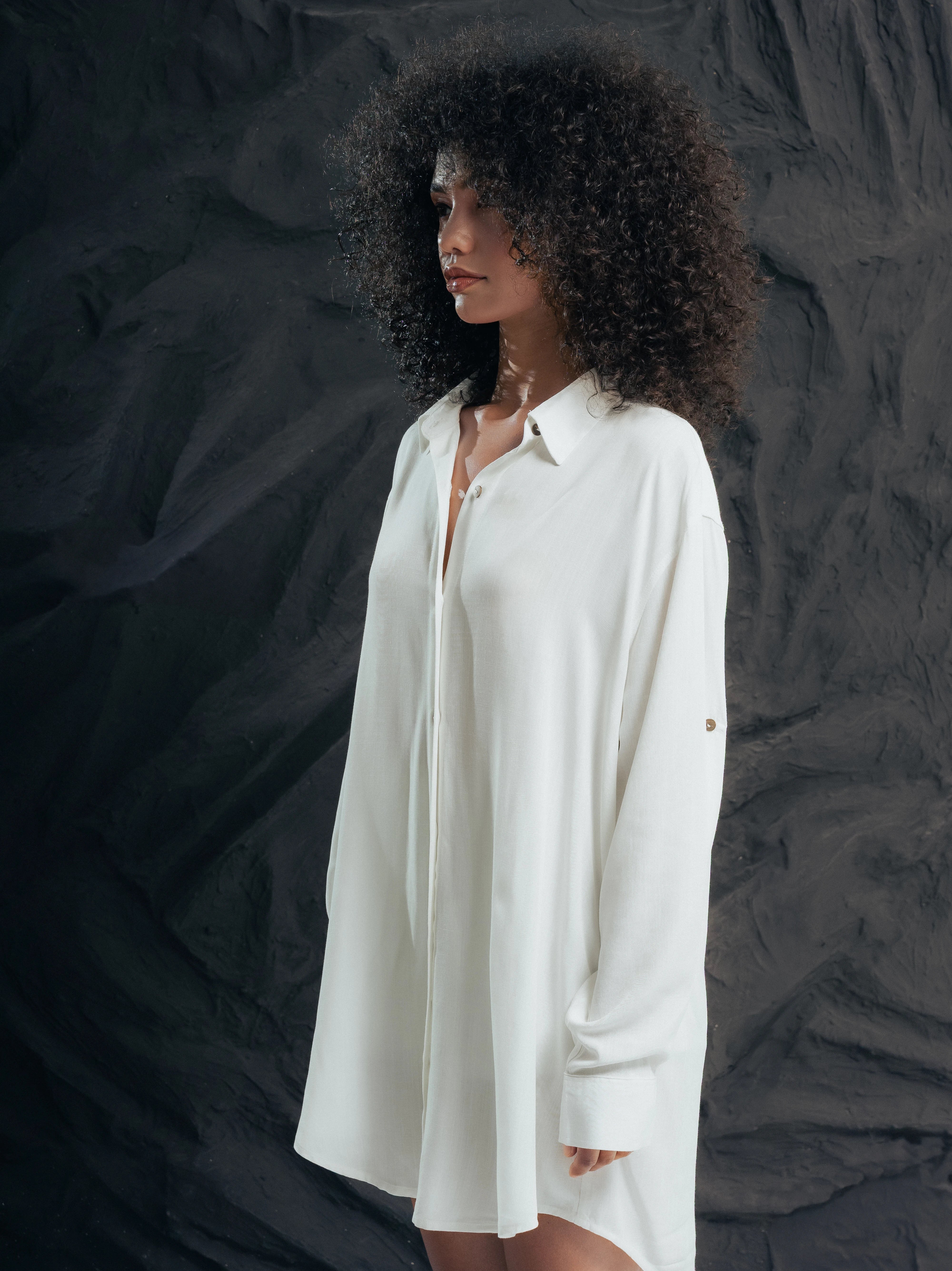 Riverboat Dress Off White