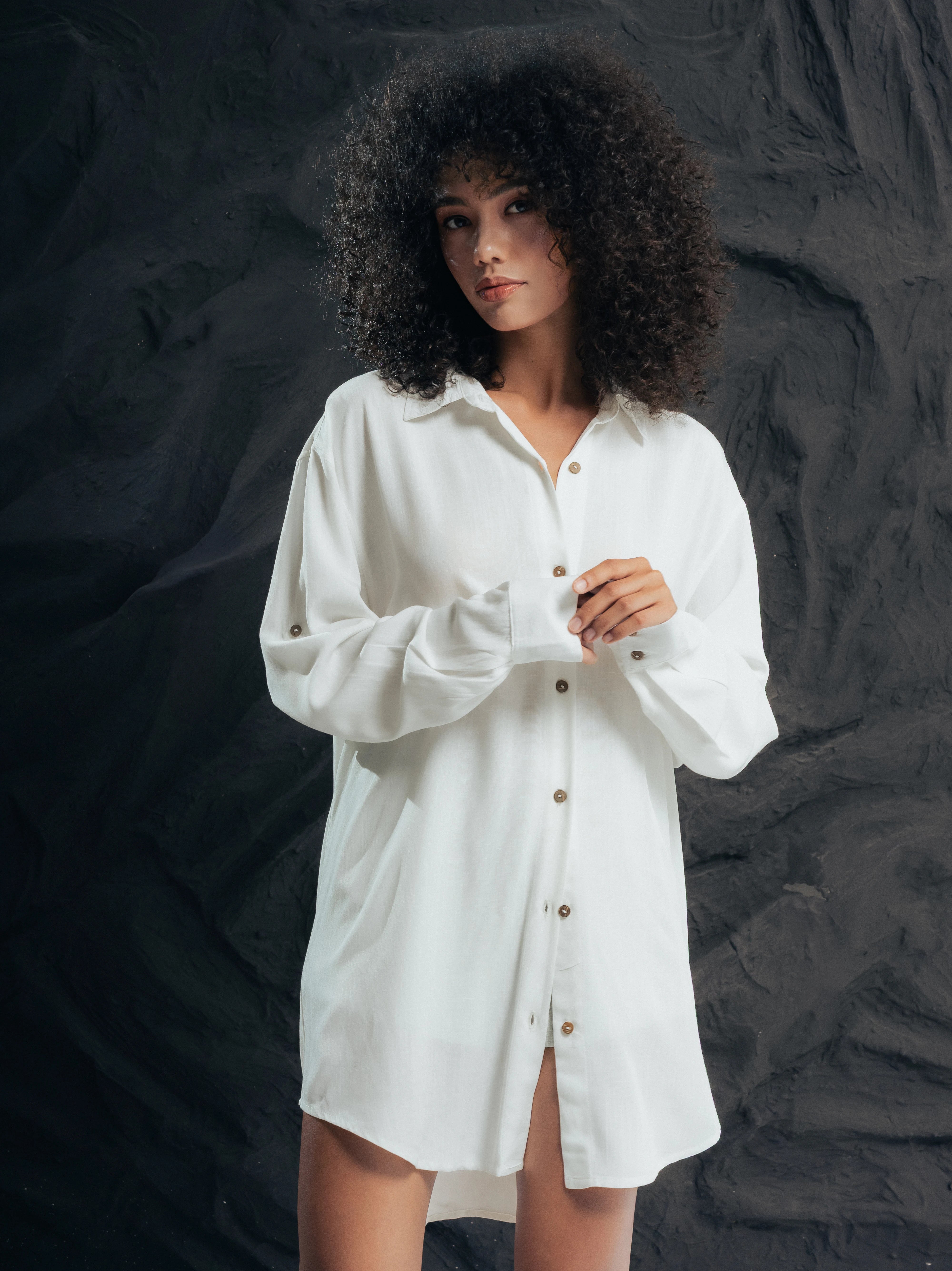 Riverboat Dress Off White