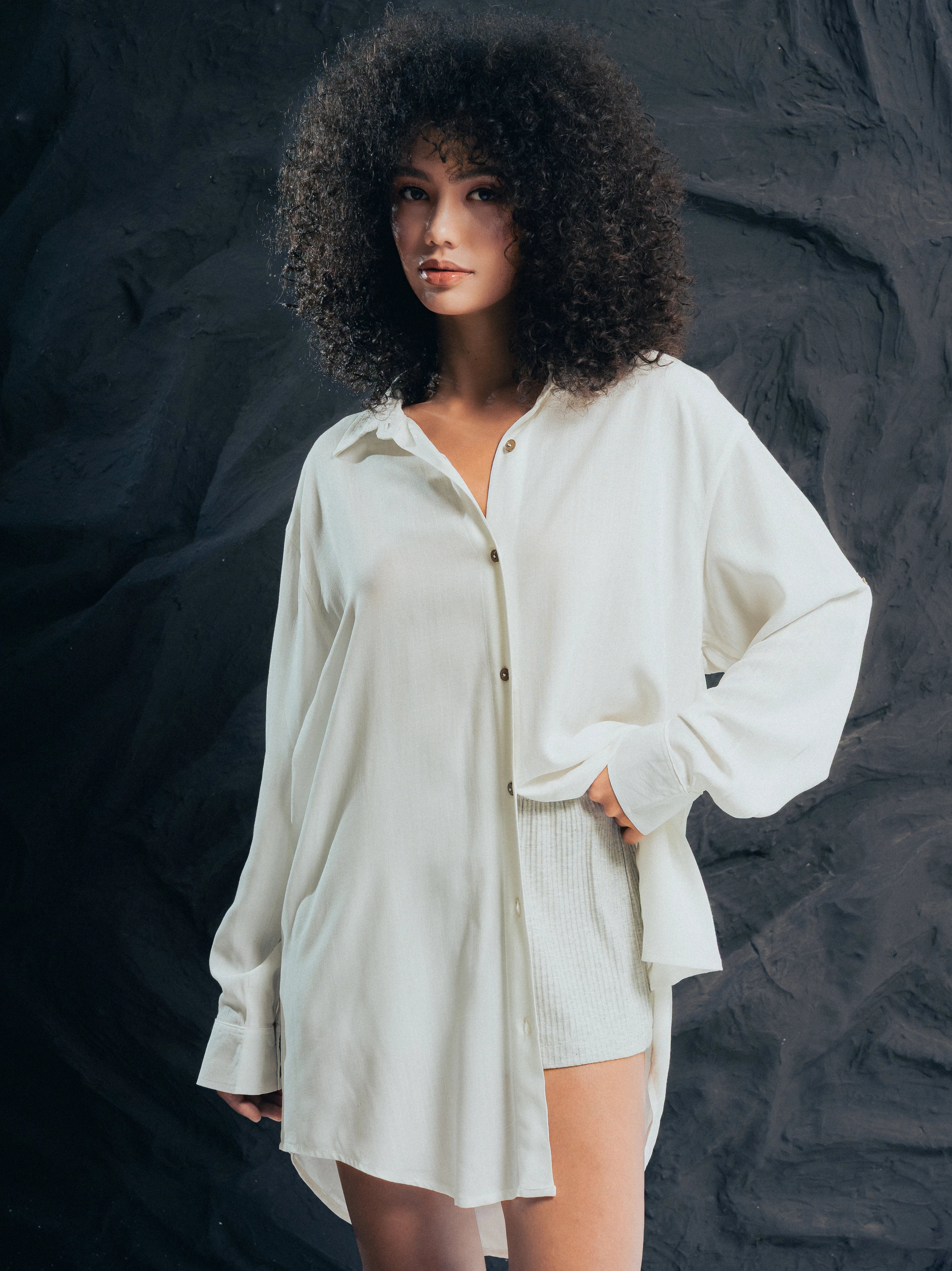 Riverboat Dress Off White