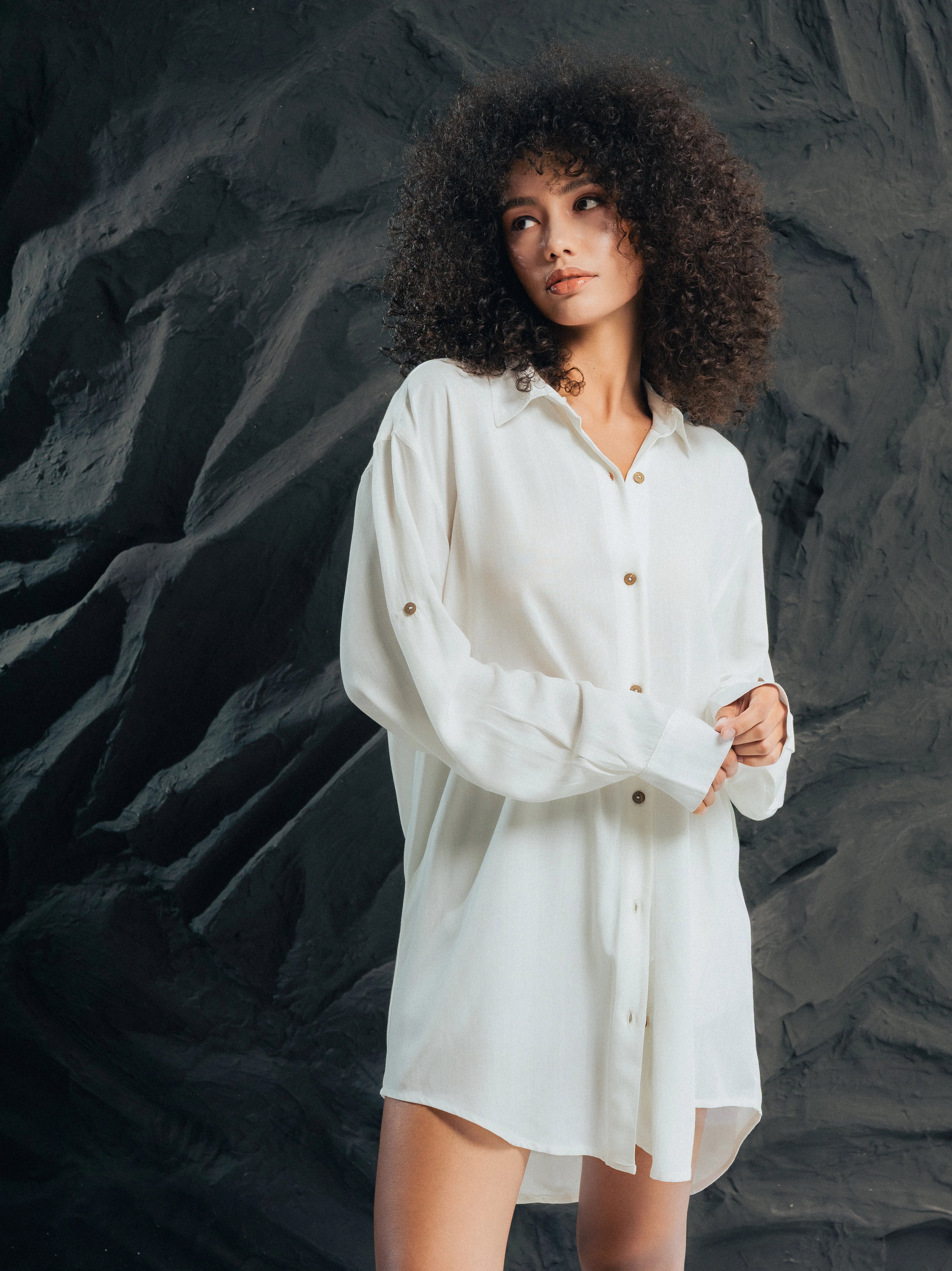 Riverboat Dress Off White