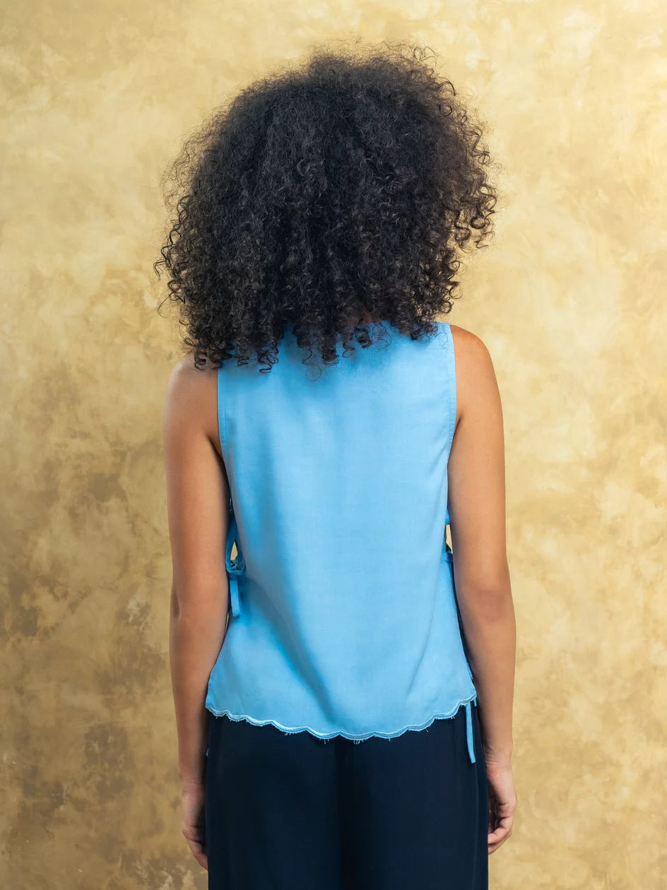 Shadows Top Cornflower Blue