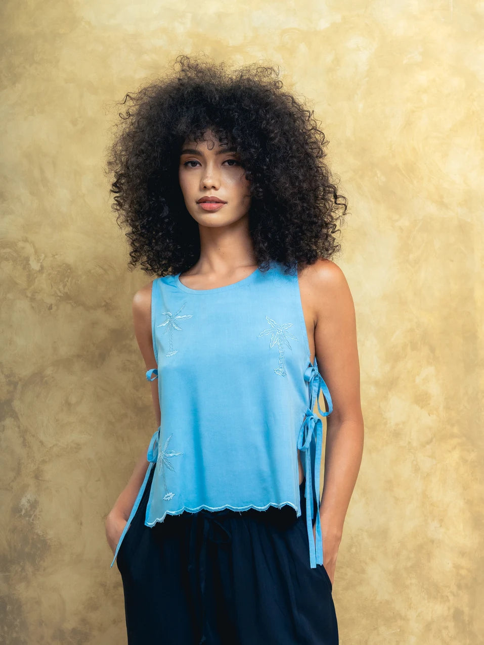 Shadows Top Cornflower Blue