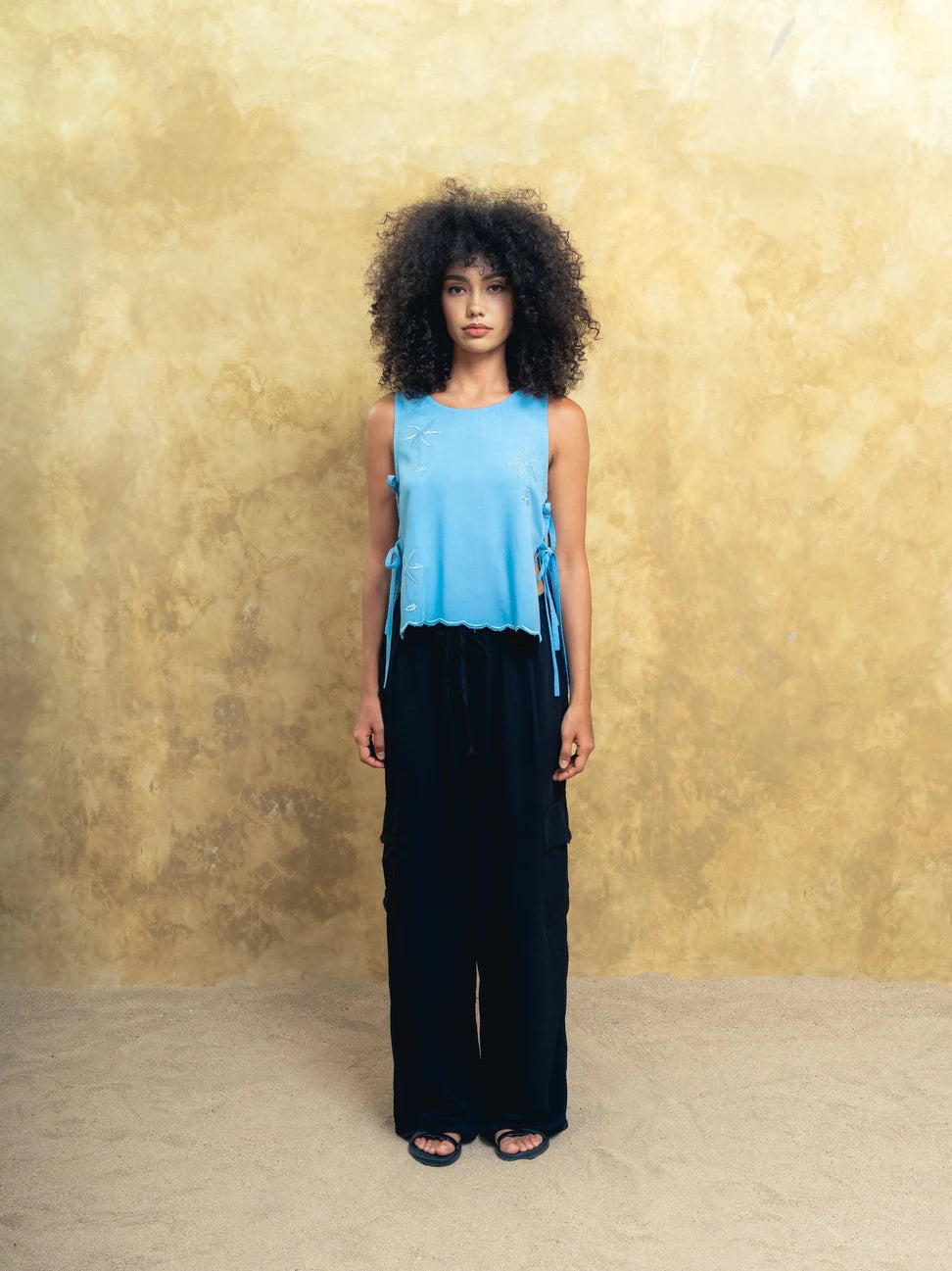 Shadows Top Cornflower Blue